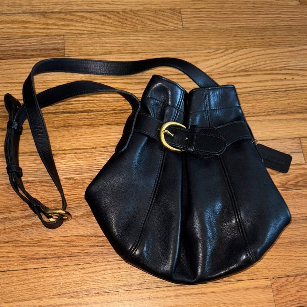 Coach Black Leather Shoulder Bag